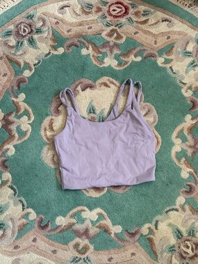 Lilac Double-Strap Crop Tank Top